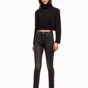 Levi 501 distressed skinny jeans